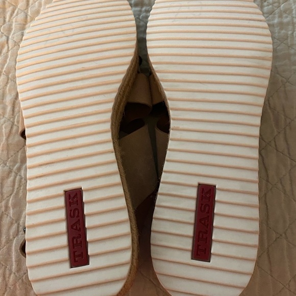 Trask espadrille sandals, size 11. Leather suede. Tan or light brown color. - Picture 4 of 9
